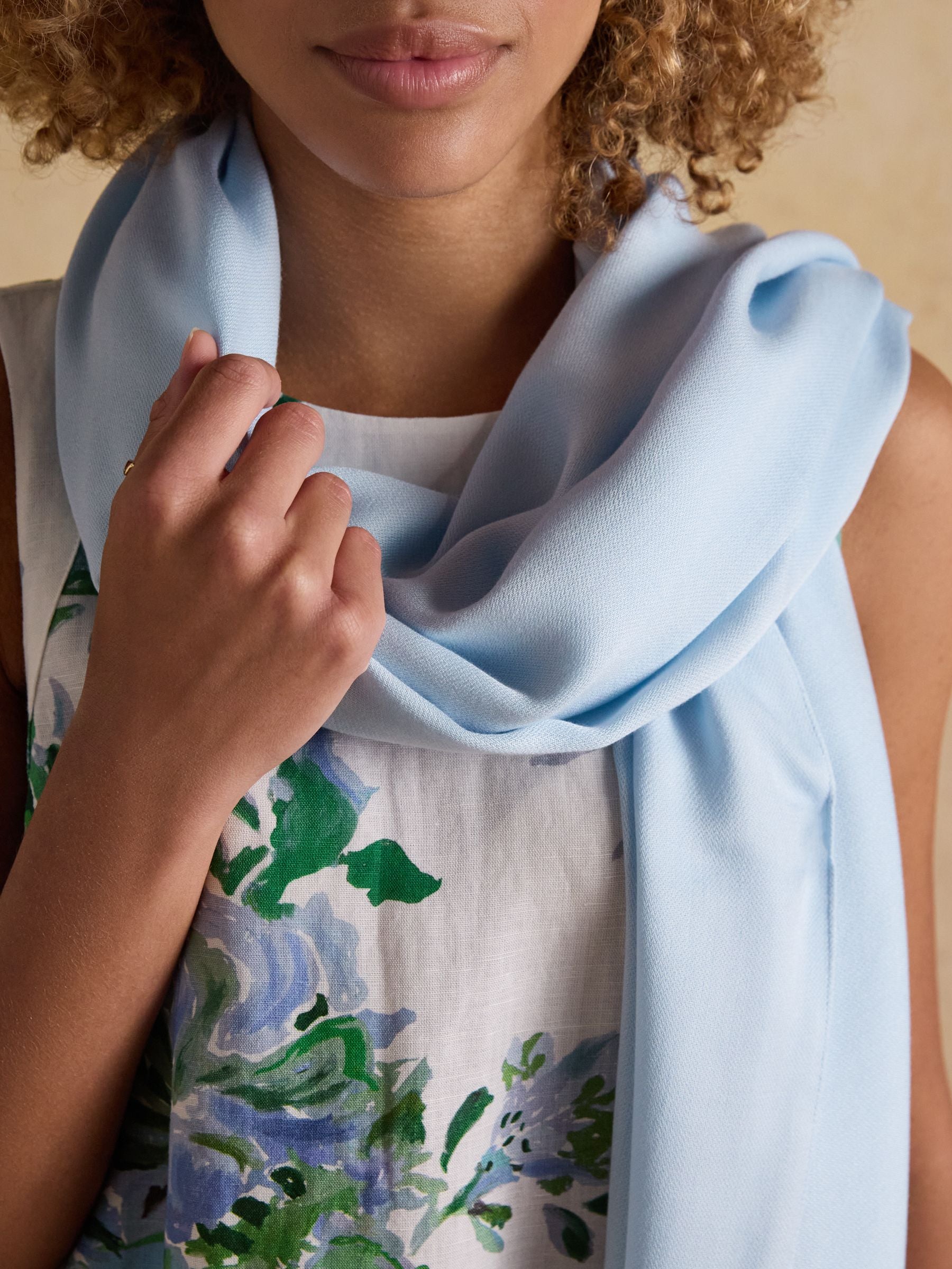 Ascot Blue Large Lightweight Wrap Scarf