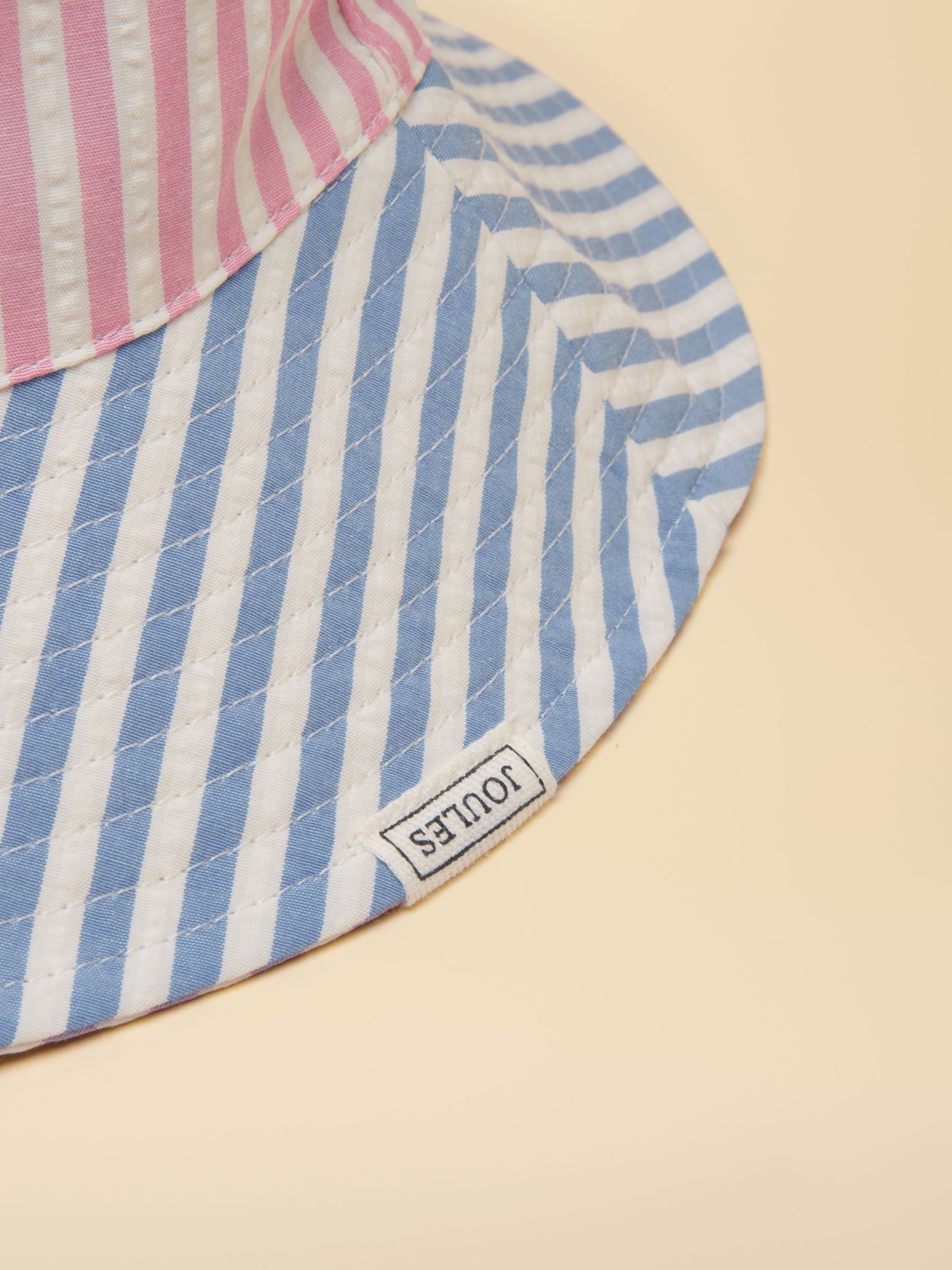 Girls' Bayley Pink Multi Striped Reversible Bucket Hat