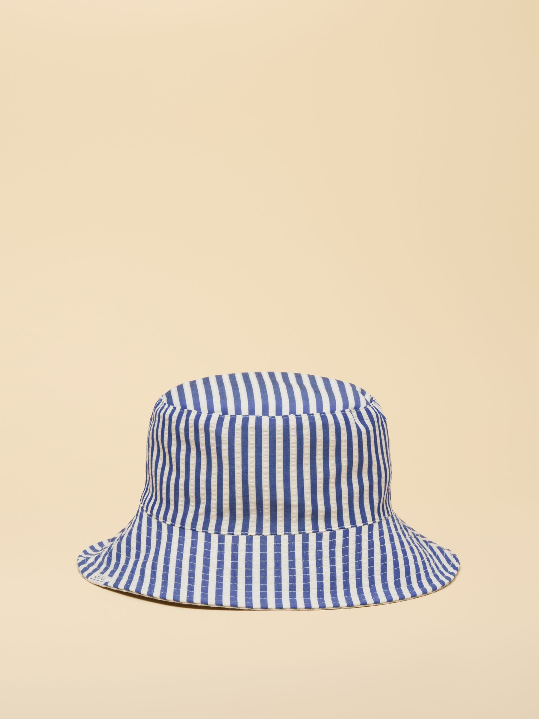 Boys' Bayley Blue Multi Stripe Reversible Bucket Hat