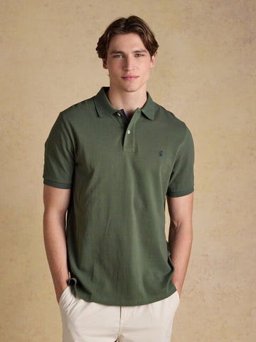 Woody Khaki Green Cotton Pique Polo Shirt