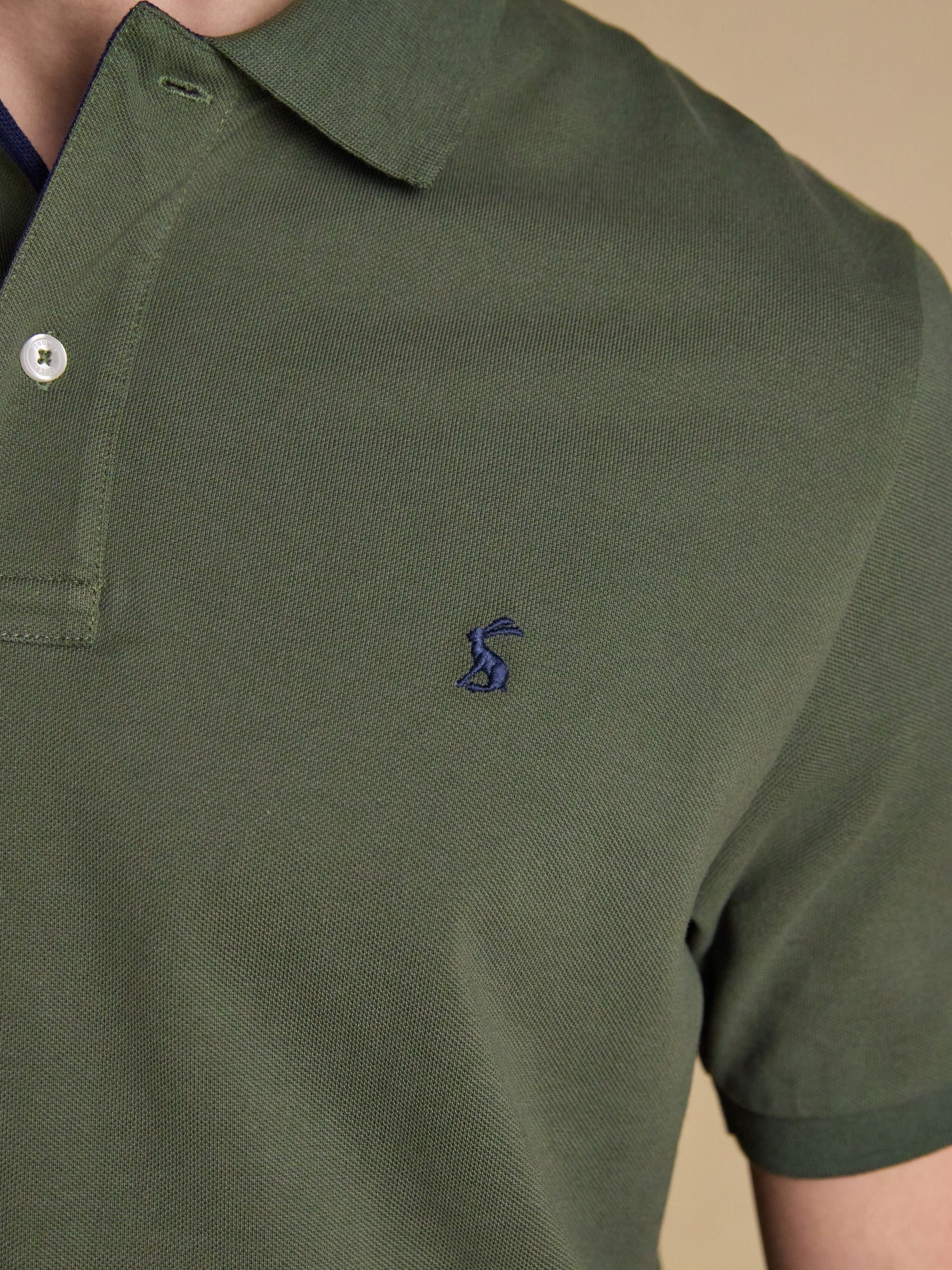 Woody Khaki Green Cotton Pique Polo Shirt