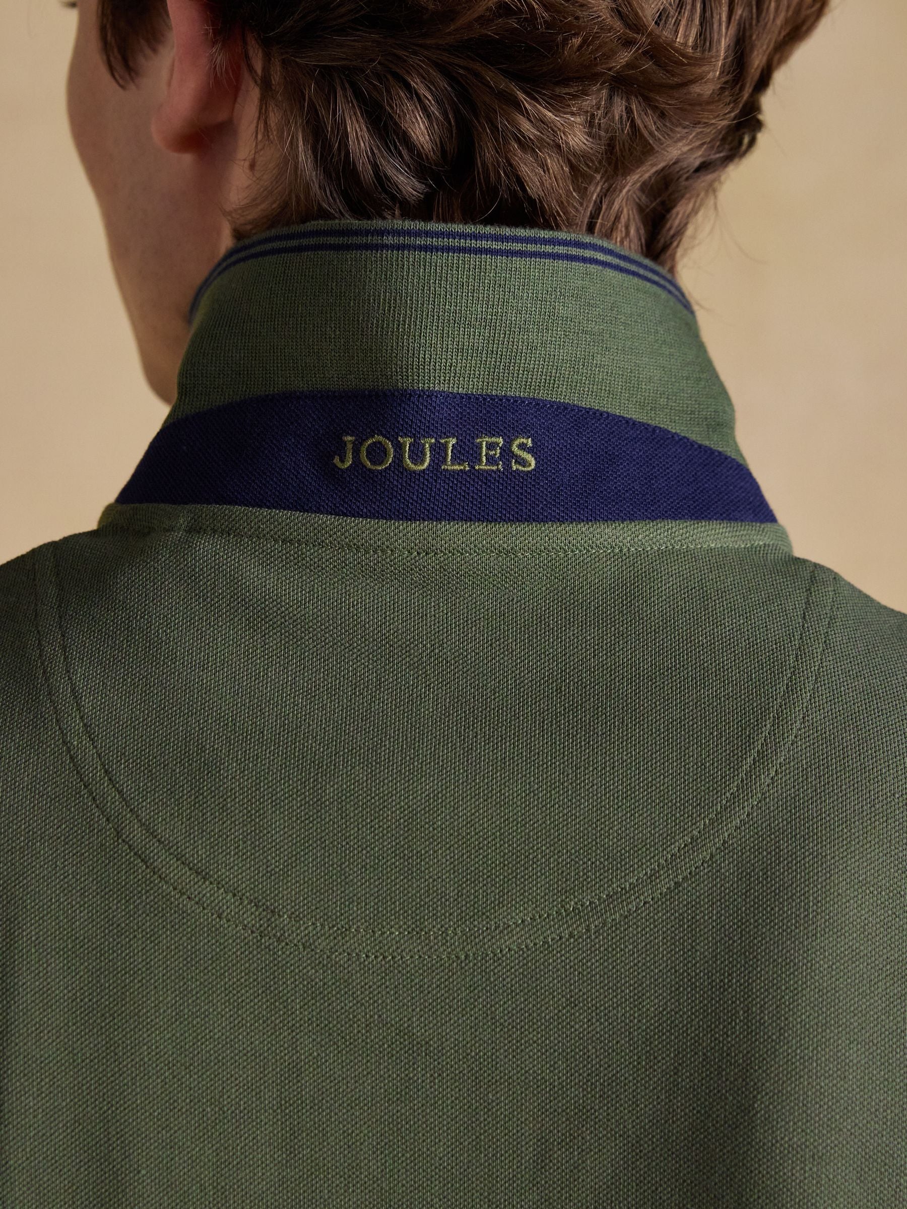 Woody Khaki Green Cotton Pique Polo Shirt