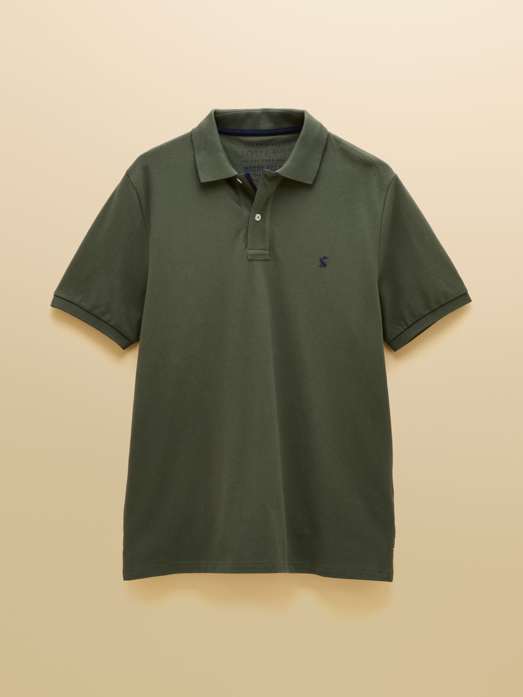 Woody Khaki Green Cotton Pique Polo Shirt