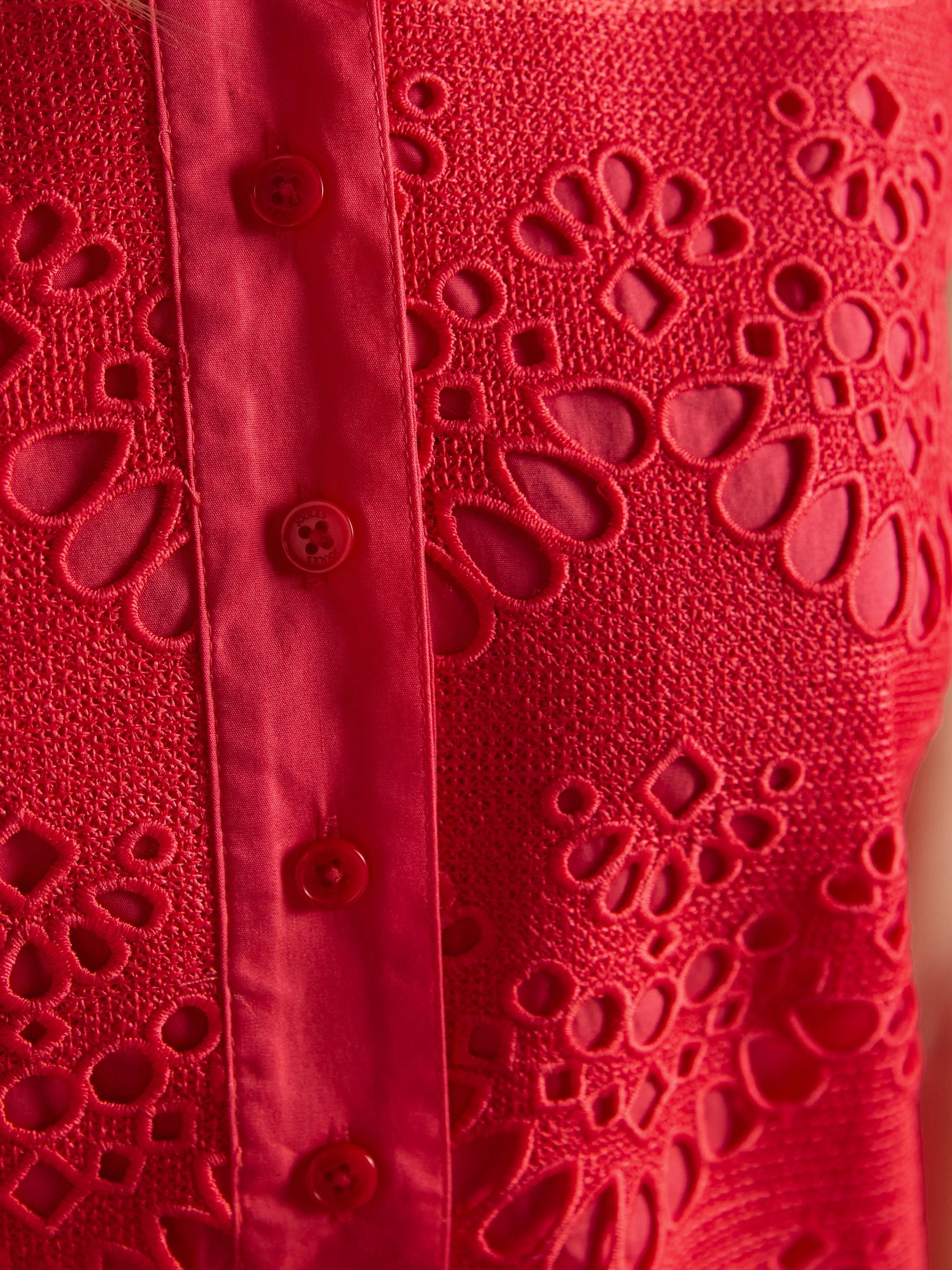 Taylor Red Cayenne Broderie Shift Mini Dress