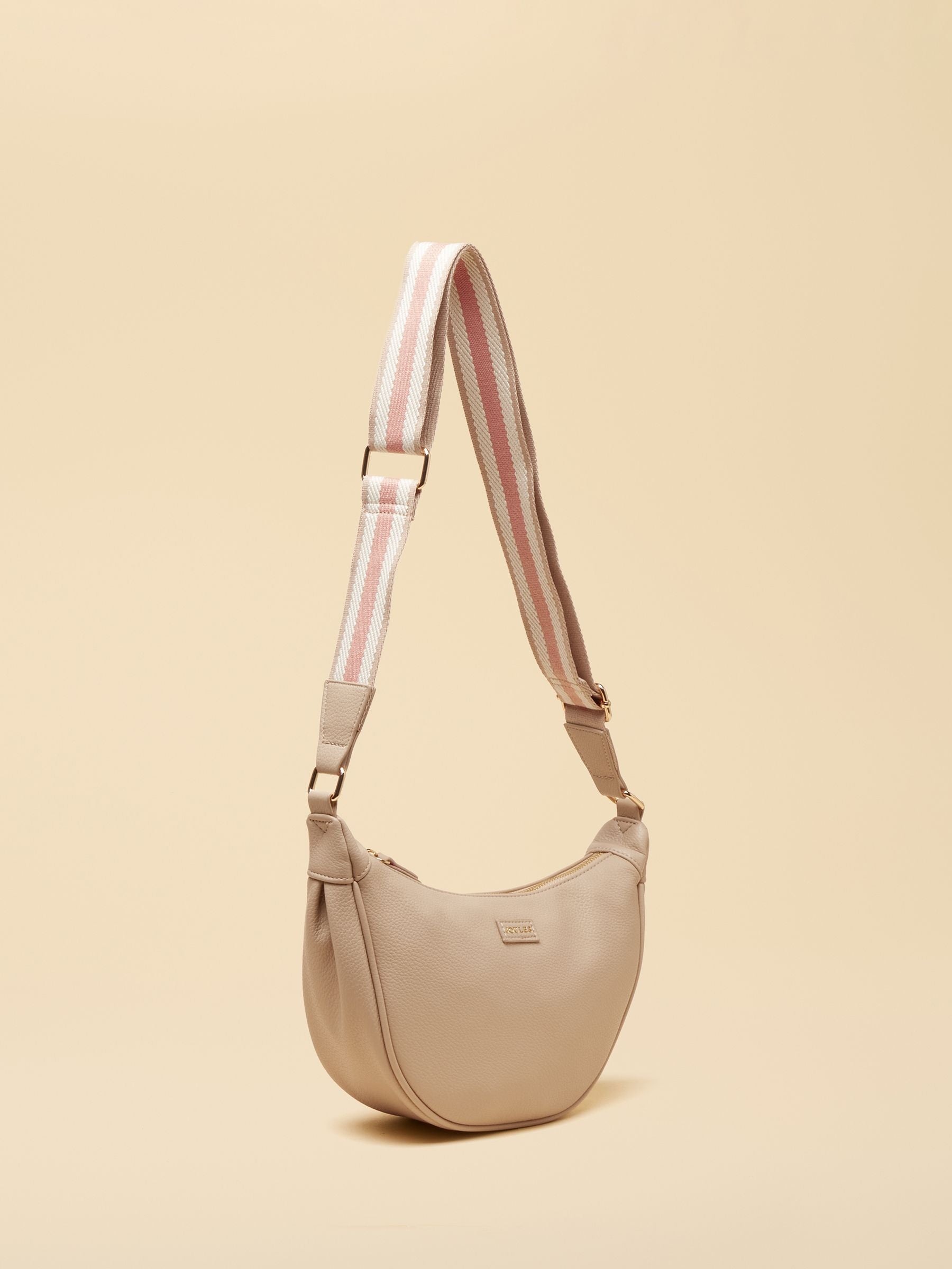 Jade Neutral Half Moon Adjustable Cross-Body Bag