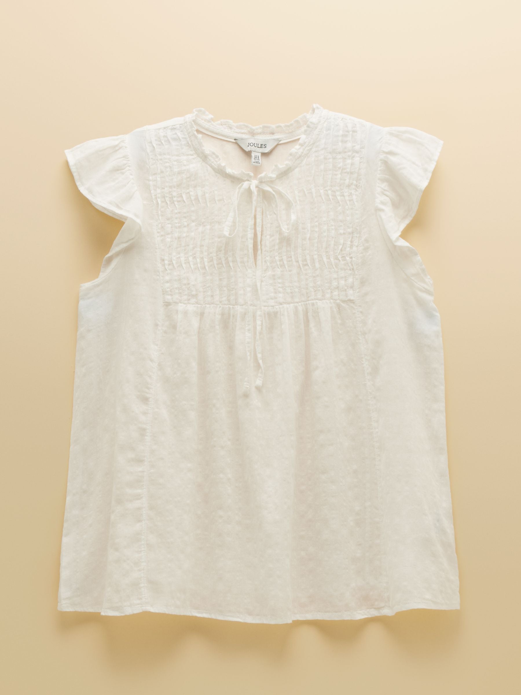 Nolan White Sleeveless Tie Neck Blouse