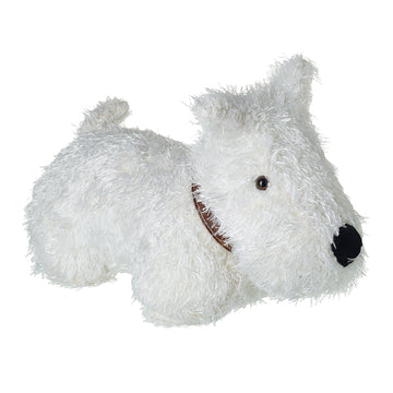 White Dog Door Stop