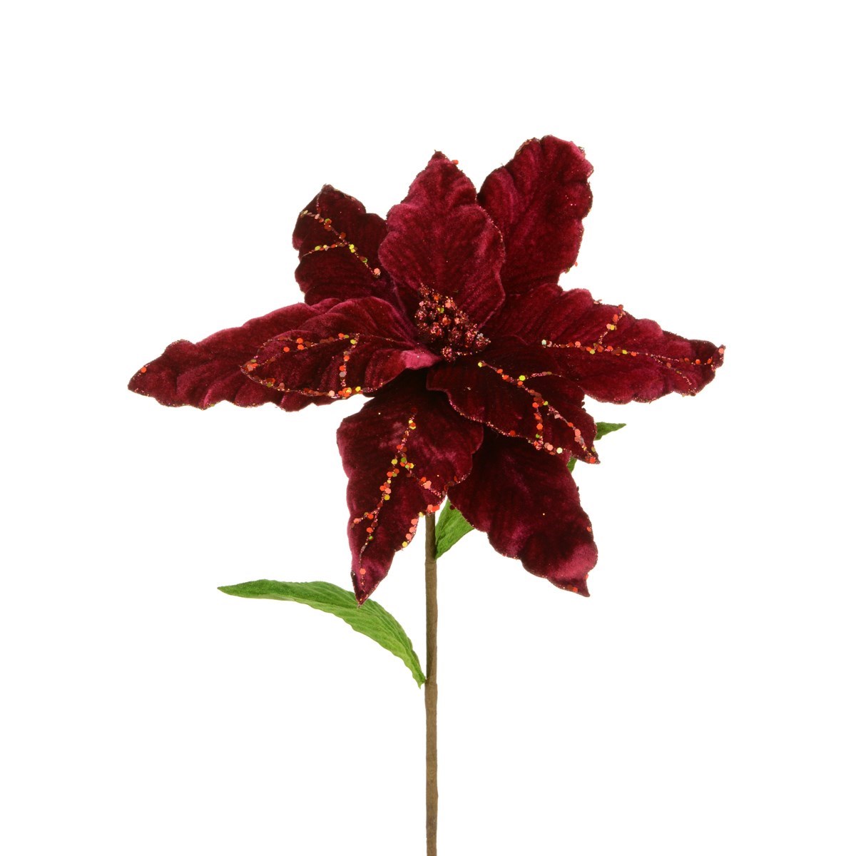 Lux Velvet Poinsettia 60cm