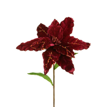 Lux Velvet Poinsettia 60cm