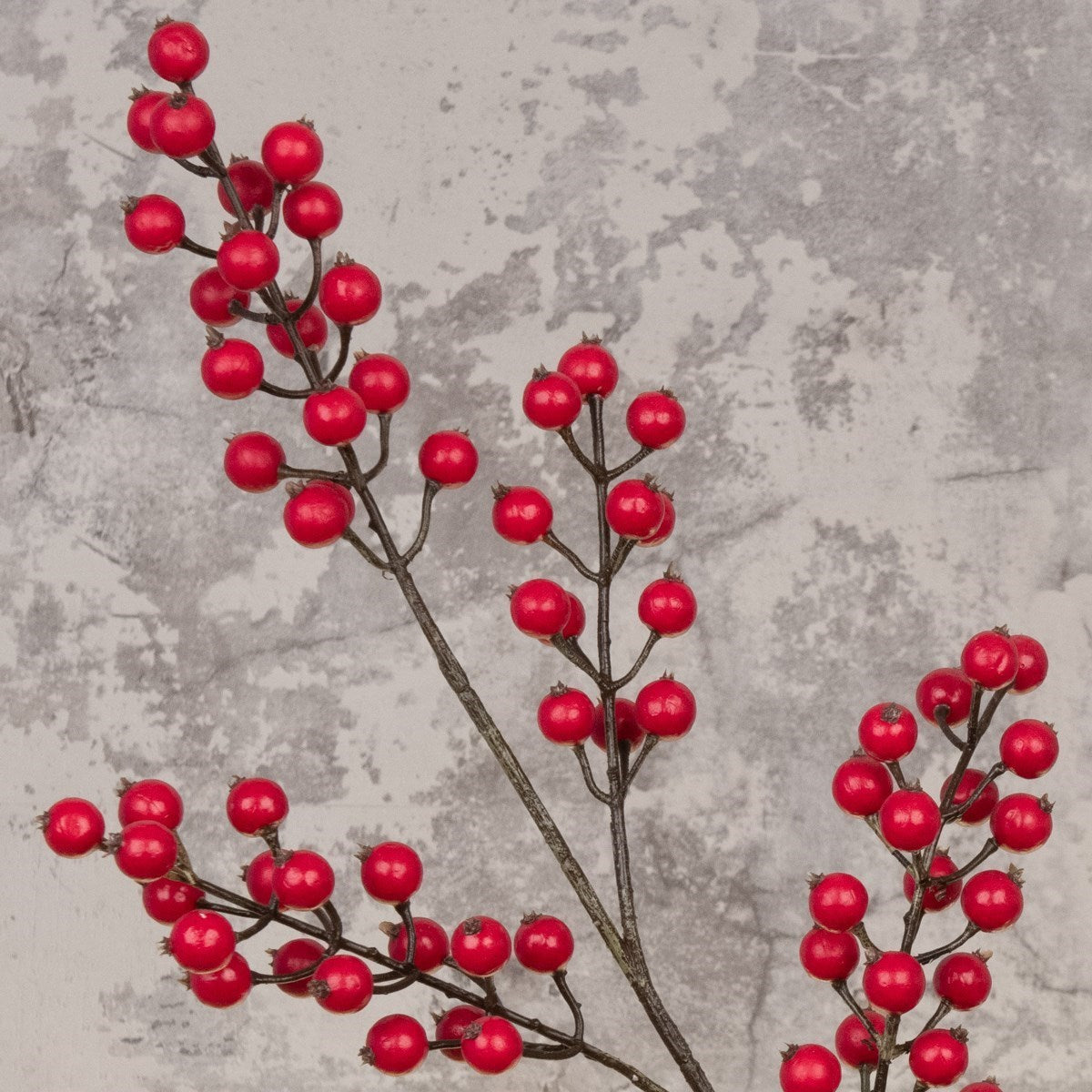 Faux Winter Berry Stem - Red