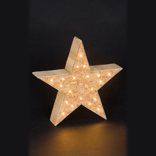 STAR WITH LED LIGHTS B/O 24CM