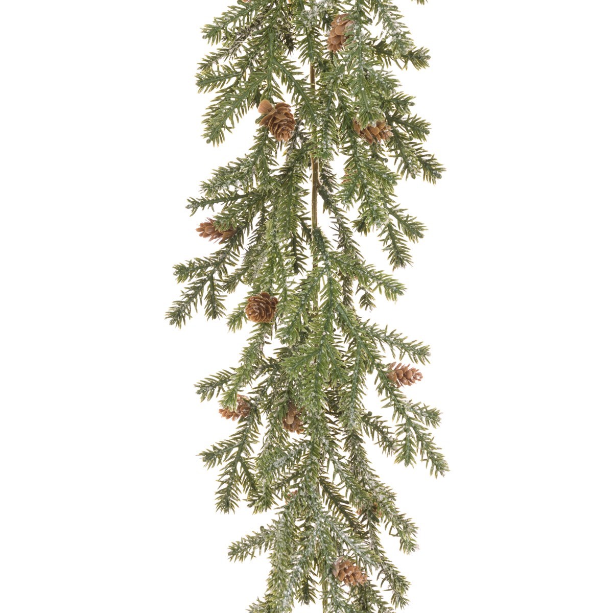 Frosted Faux Teardrop Pine Garland