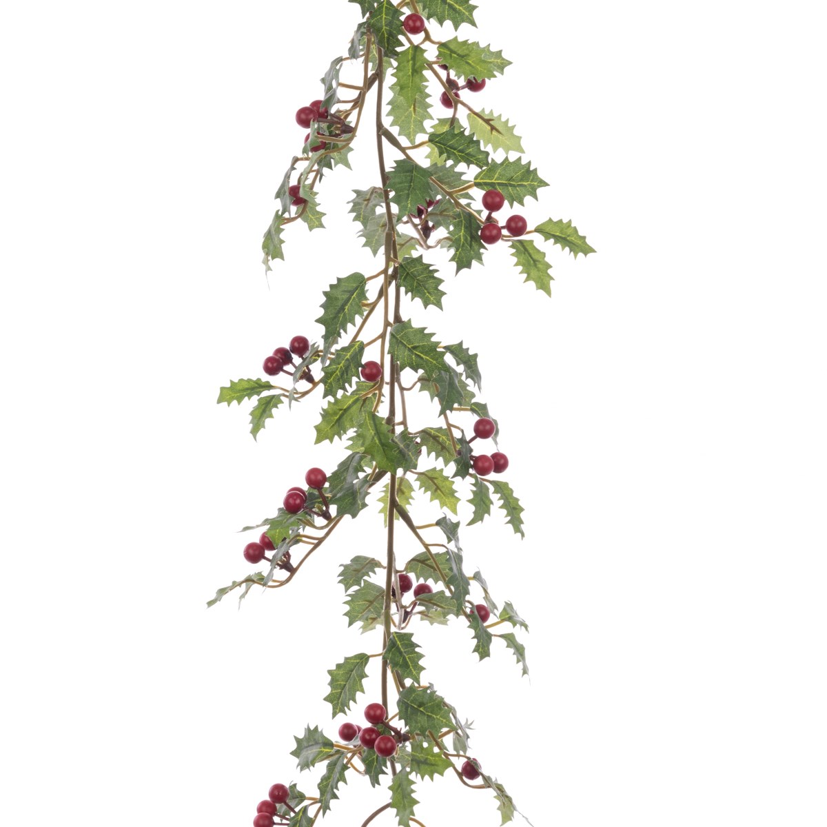 Delicate Holly Garland with Berries