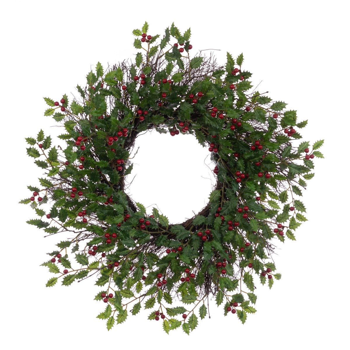 Holly Wreath with Berries