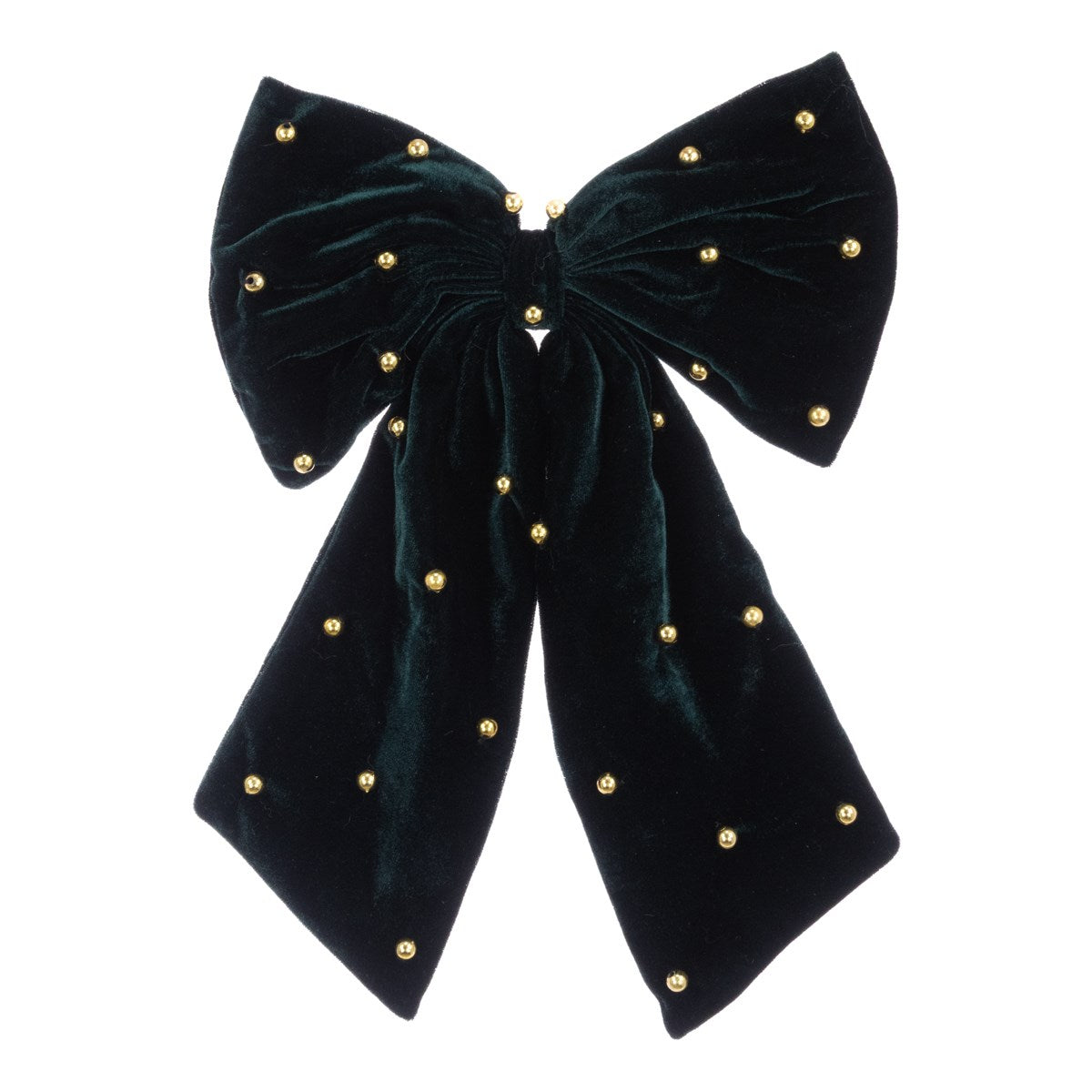 Velvet Bow With Beads Clip 36