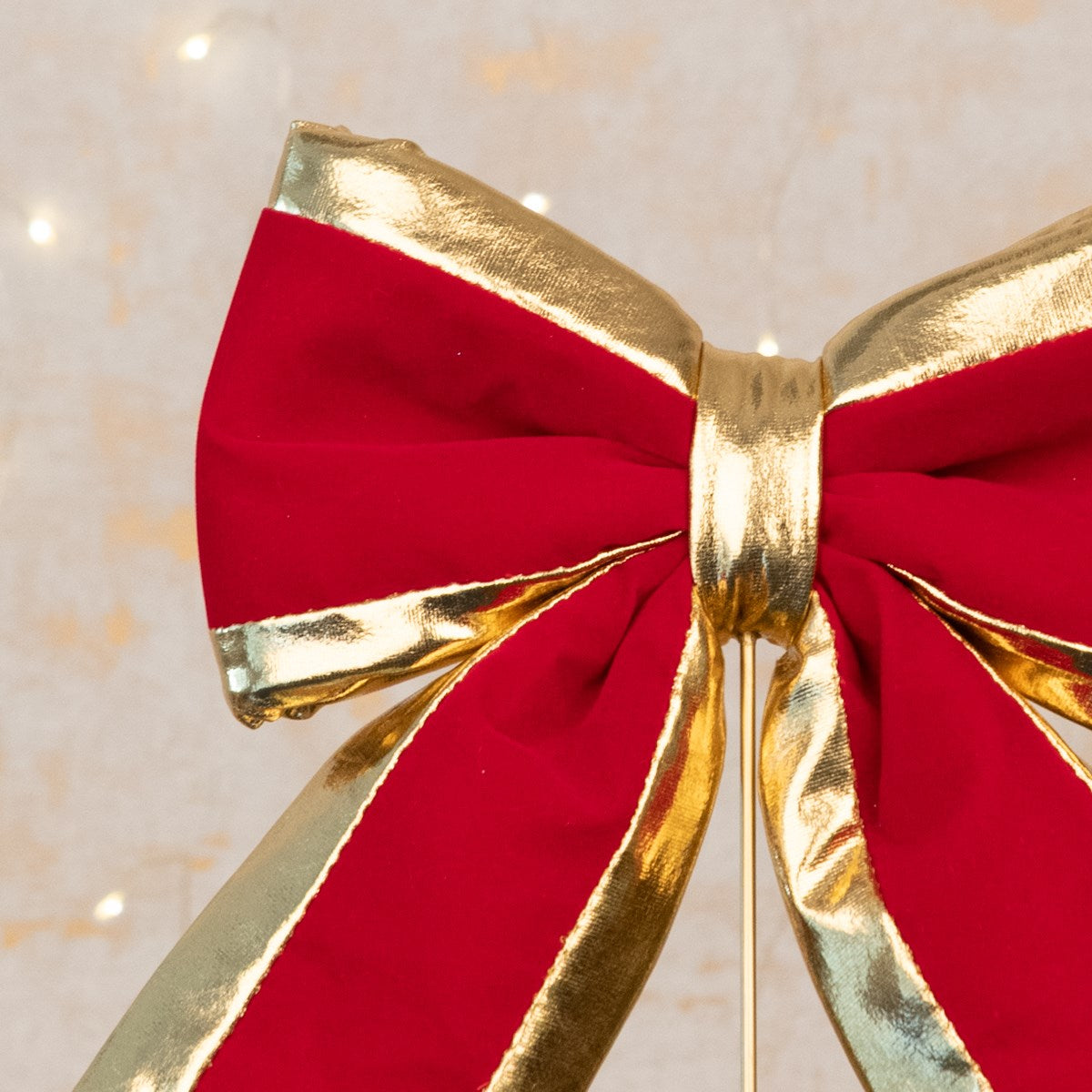 Red & Gold Bow Tree Topper