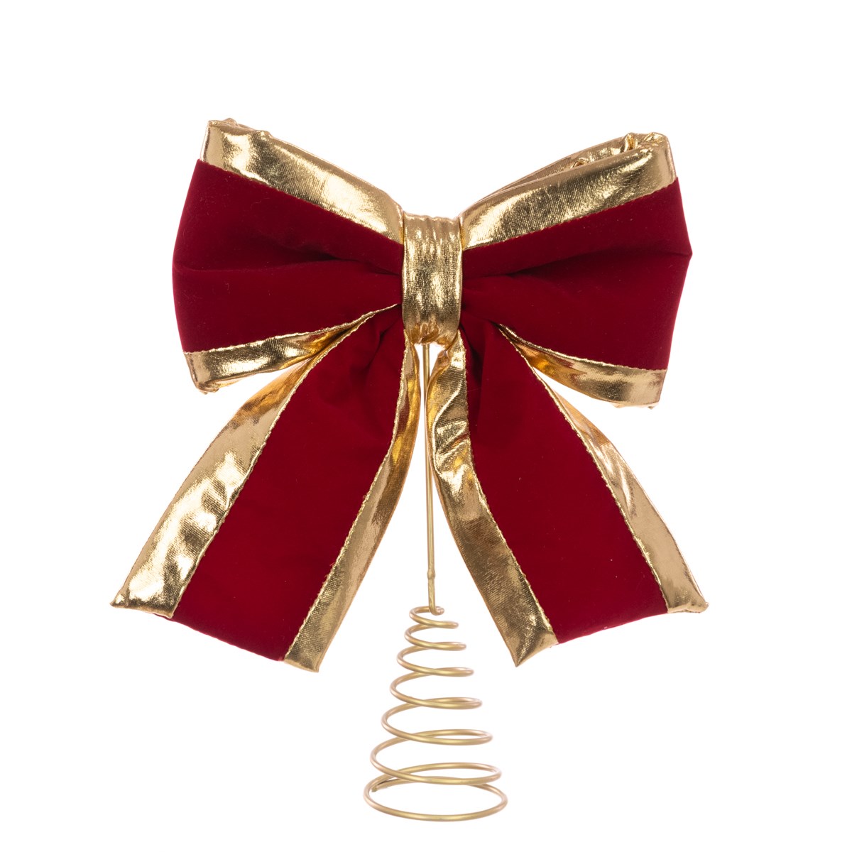 Red & Gold Bow Tree Topper