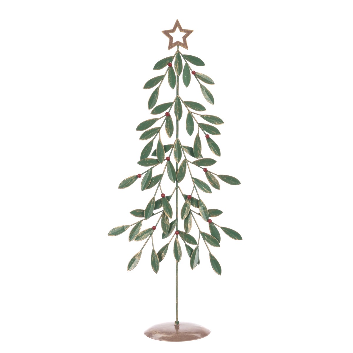 Metal Berry Christmas Tree Table Decoration