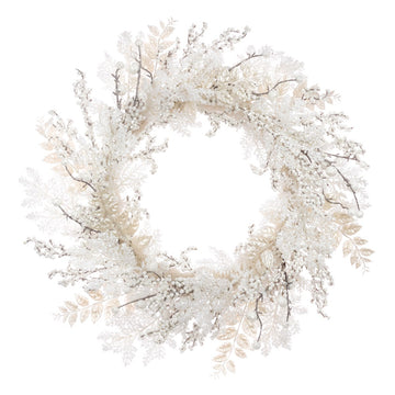White Sparkle Berry Wreath 64
