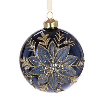 Glass Celine Bauble 10cm