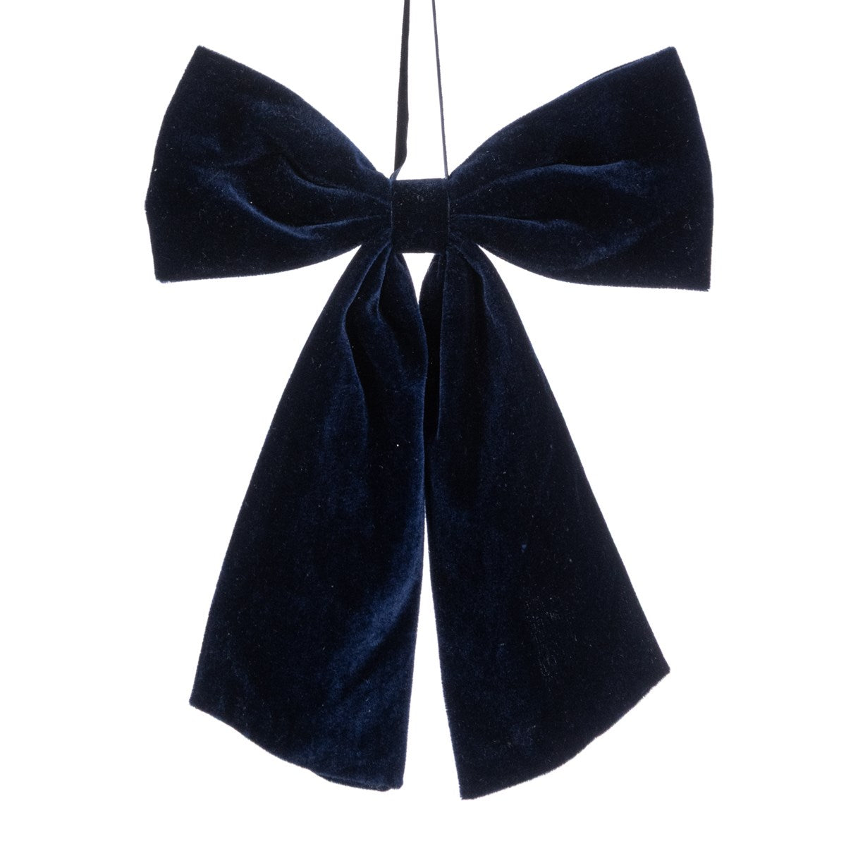 Velvet Bow Hanging Decoration Dark Blue