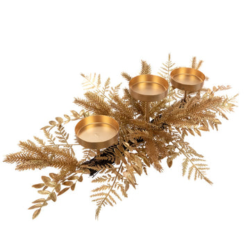 Glitter Fern & Pine Candle Holder