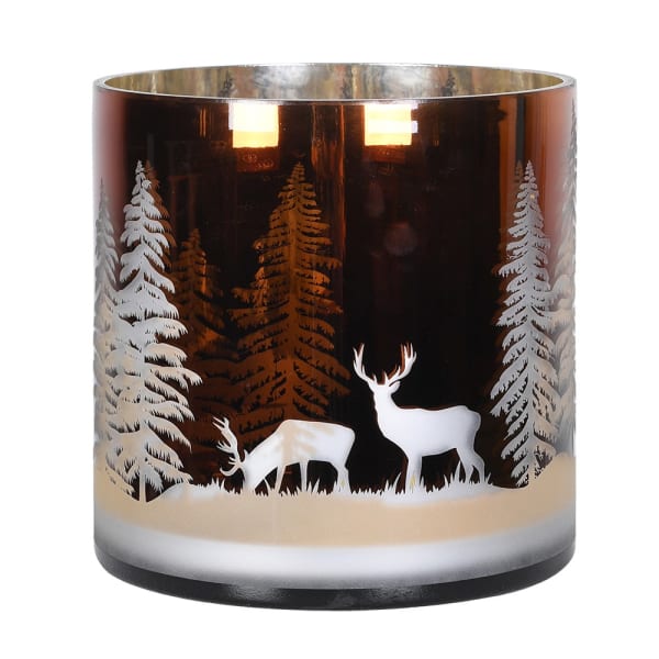 Large Deer Forest Candle Holder