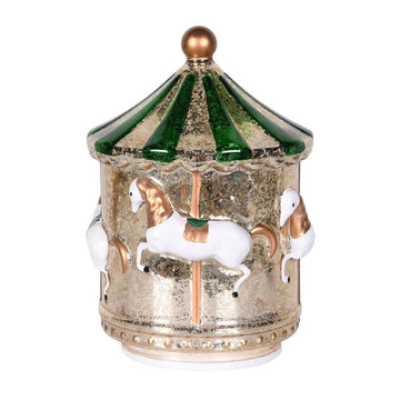 Lit Xmas Rotating Carousel
