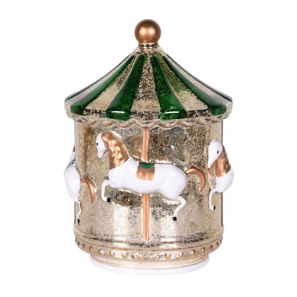Lit Xmas Rotating Carousel