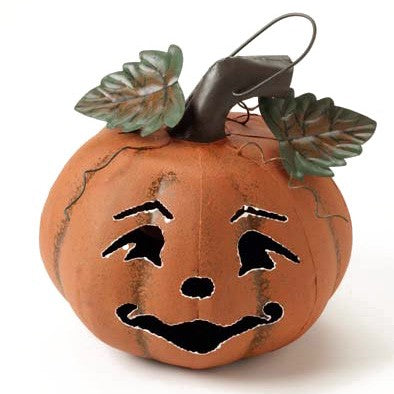 MEDIUM METAL PUMPKIN LANTERN