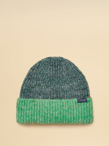 Colourblock Green Beanie Hat