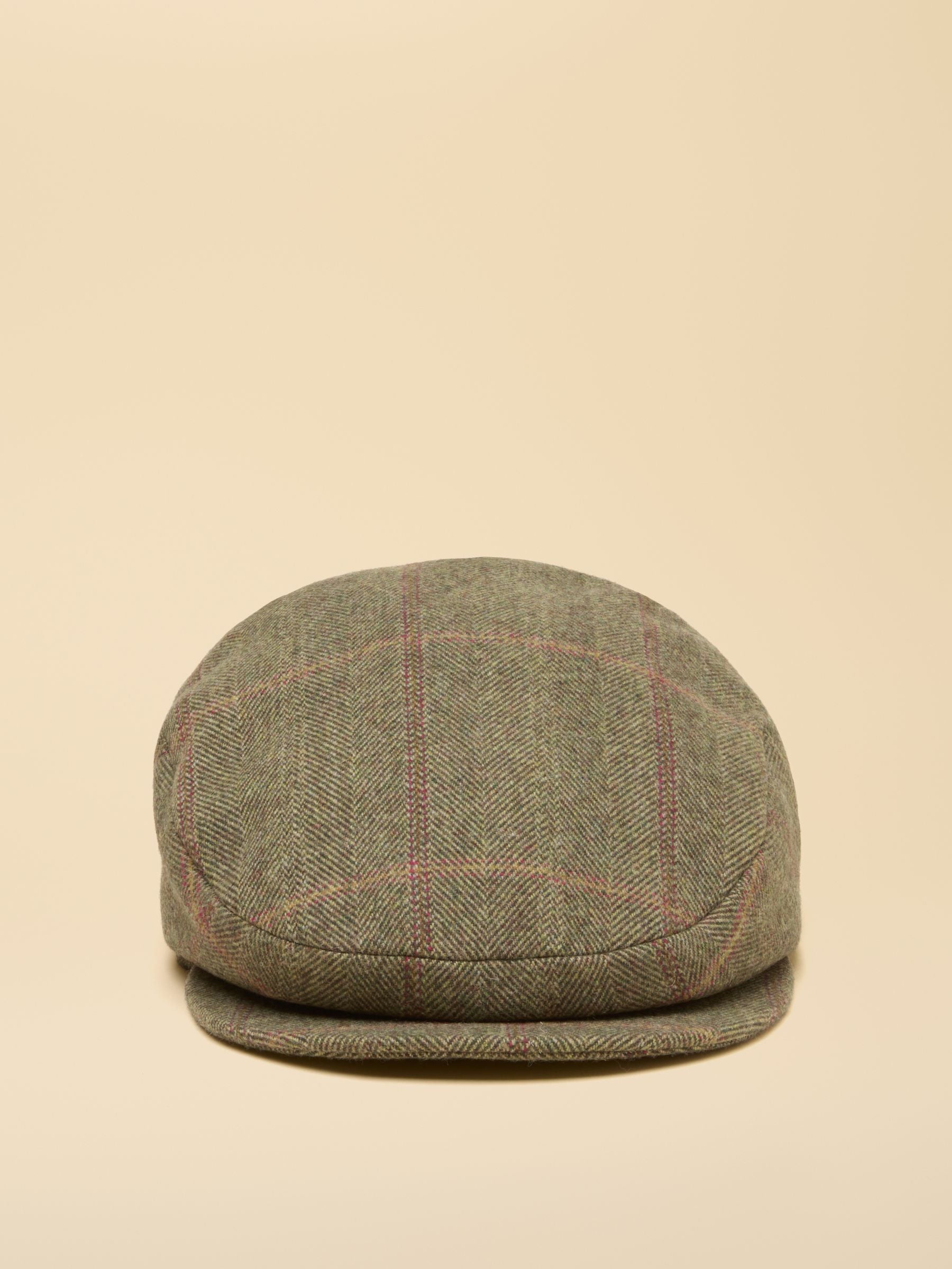 Ashby Green Tweed Flat Cap