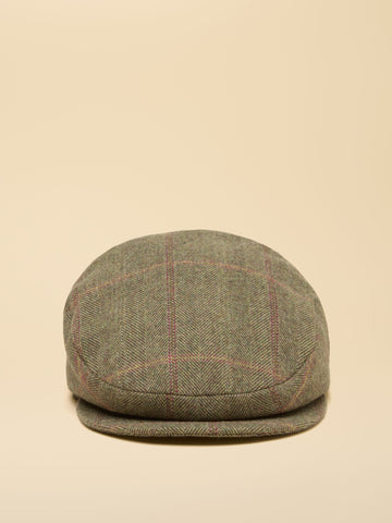 Ashby Green Tweed Flat Cap