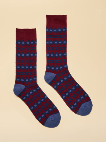 Geometric Socks - Red