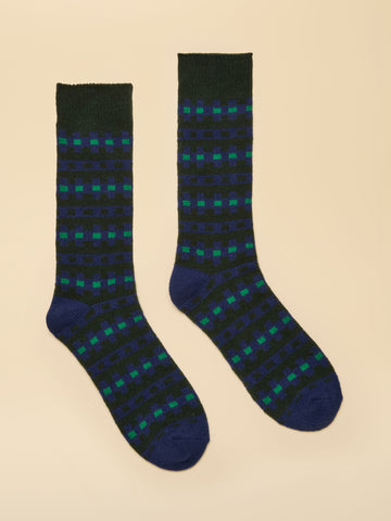 Geometric Socks - Green