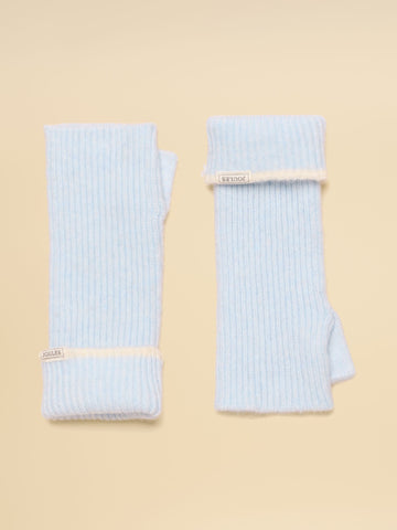 Fingerless Ice Blue Gloves