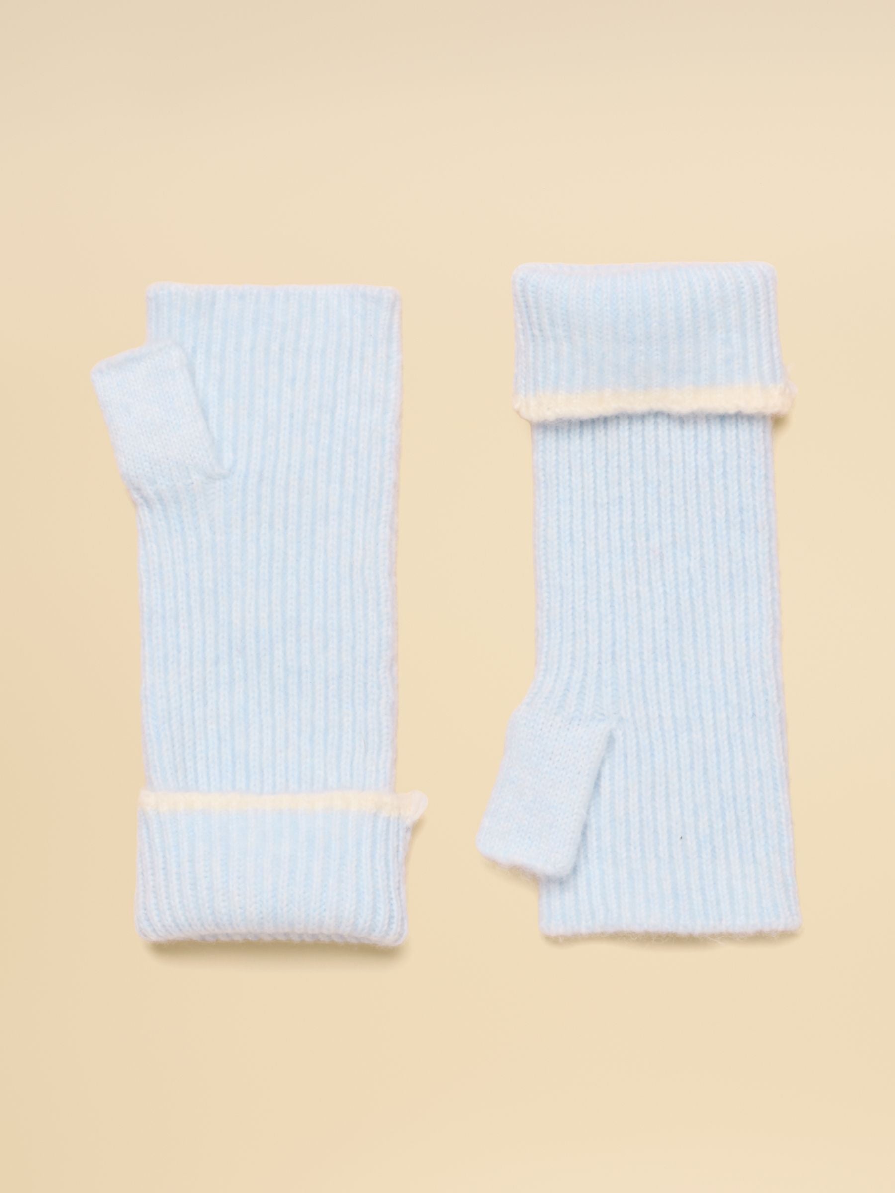 Fingerless Ice Blue Gloves