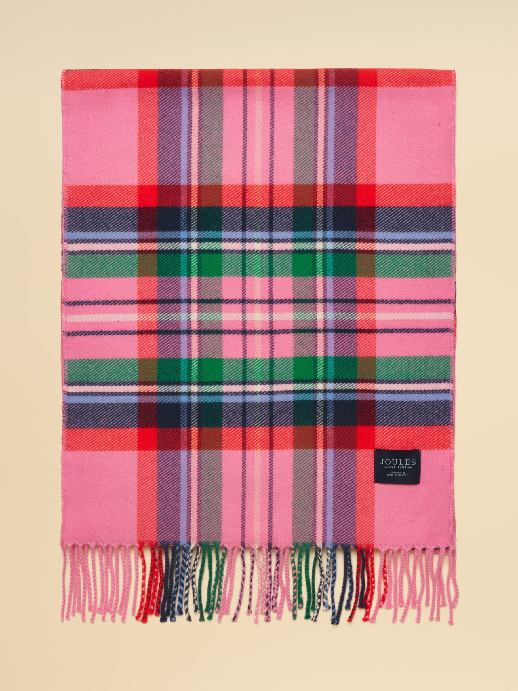 Langtree Pink & Green Check Scarf