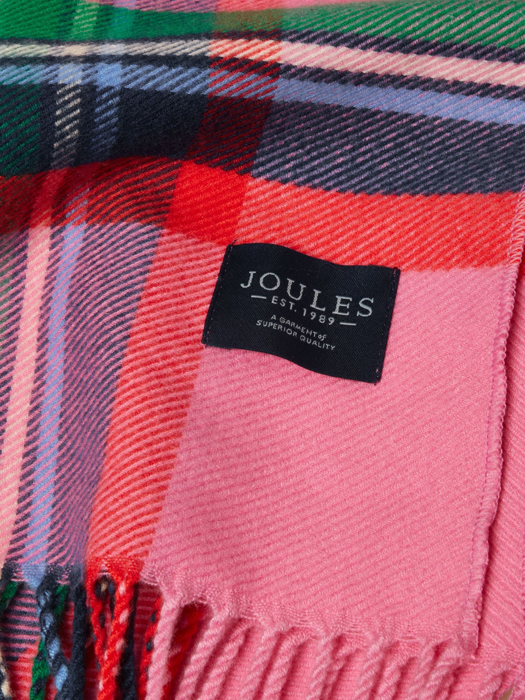 Langtree Pink & Green Check Scarf