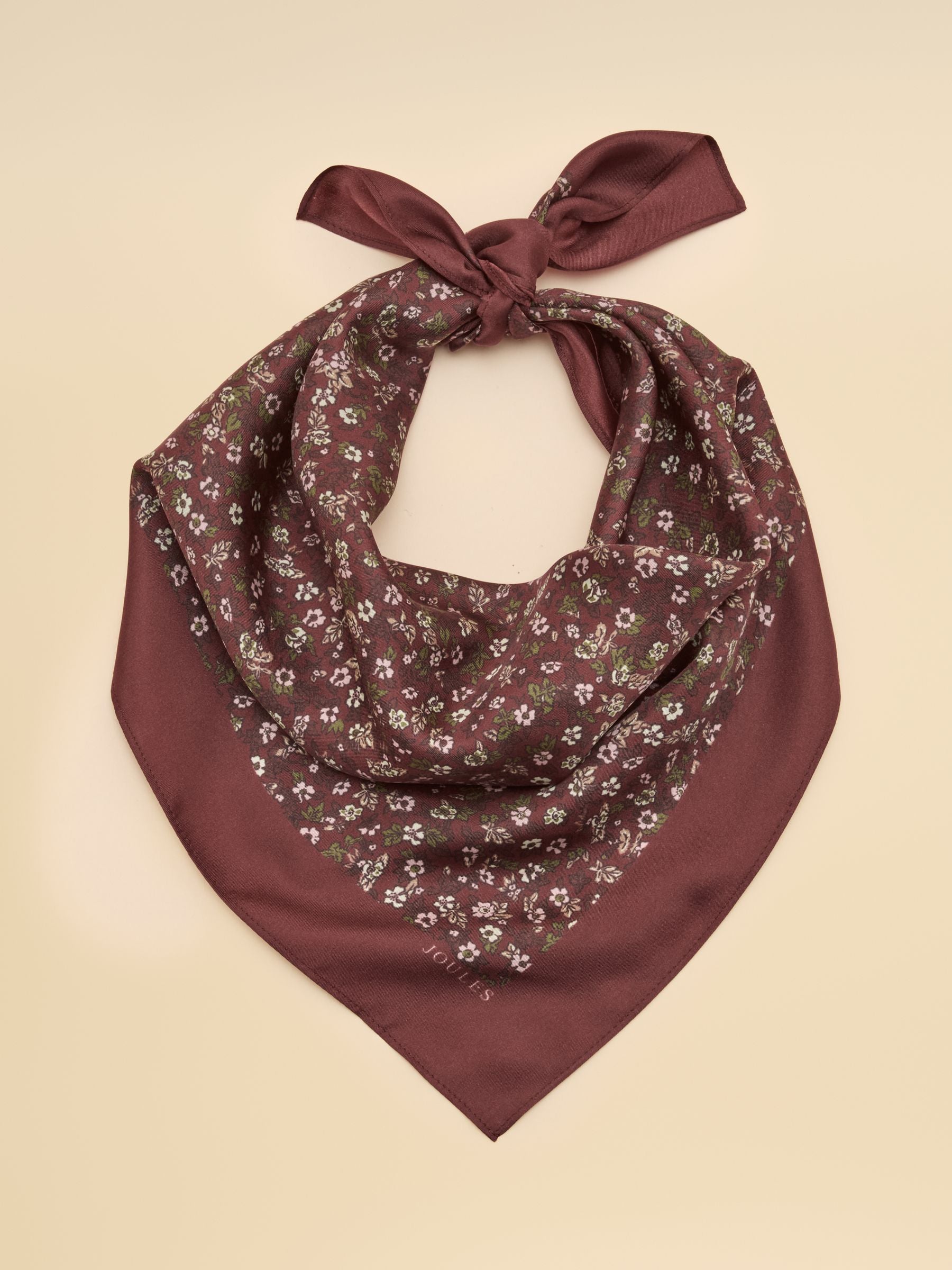 Elsie Red Ditsy 100% Silk Square Scarf