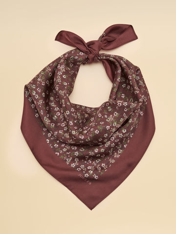 Elsie Red Ditsy 100% Silk Square Scarf