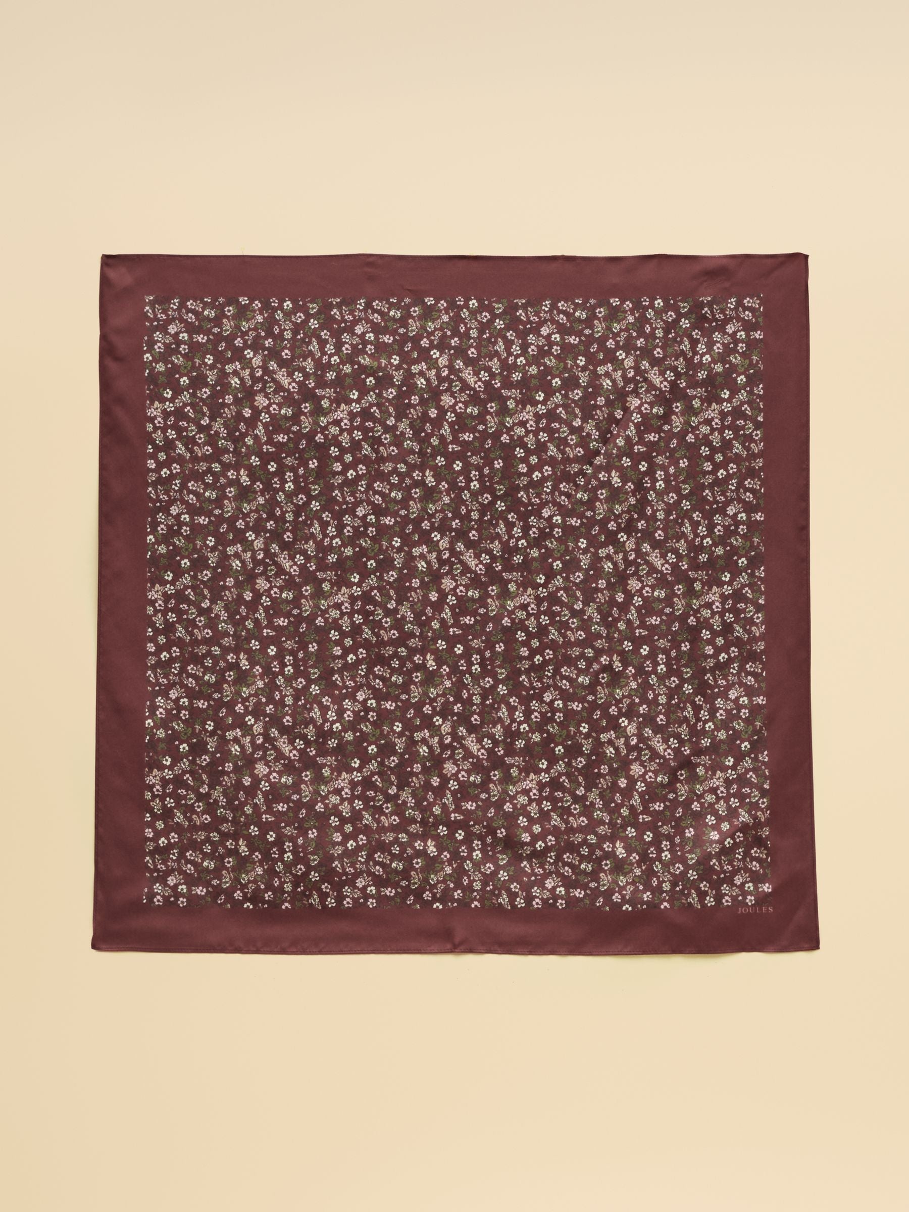 Elsie Red Ditsy 100% Silk Square Scarf