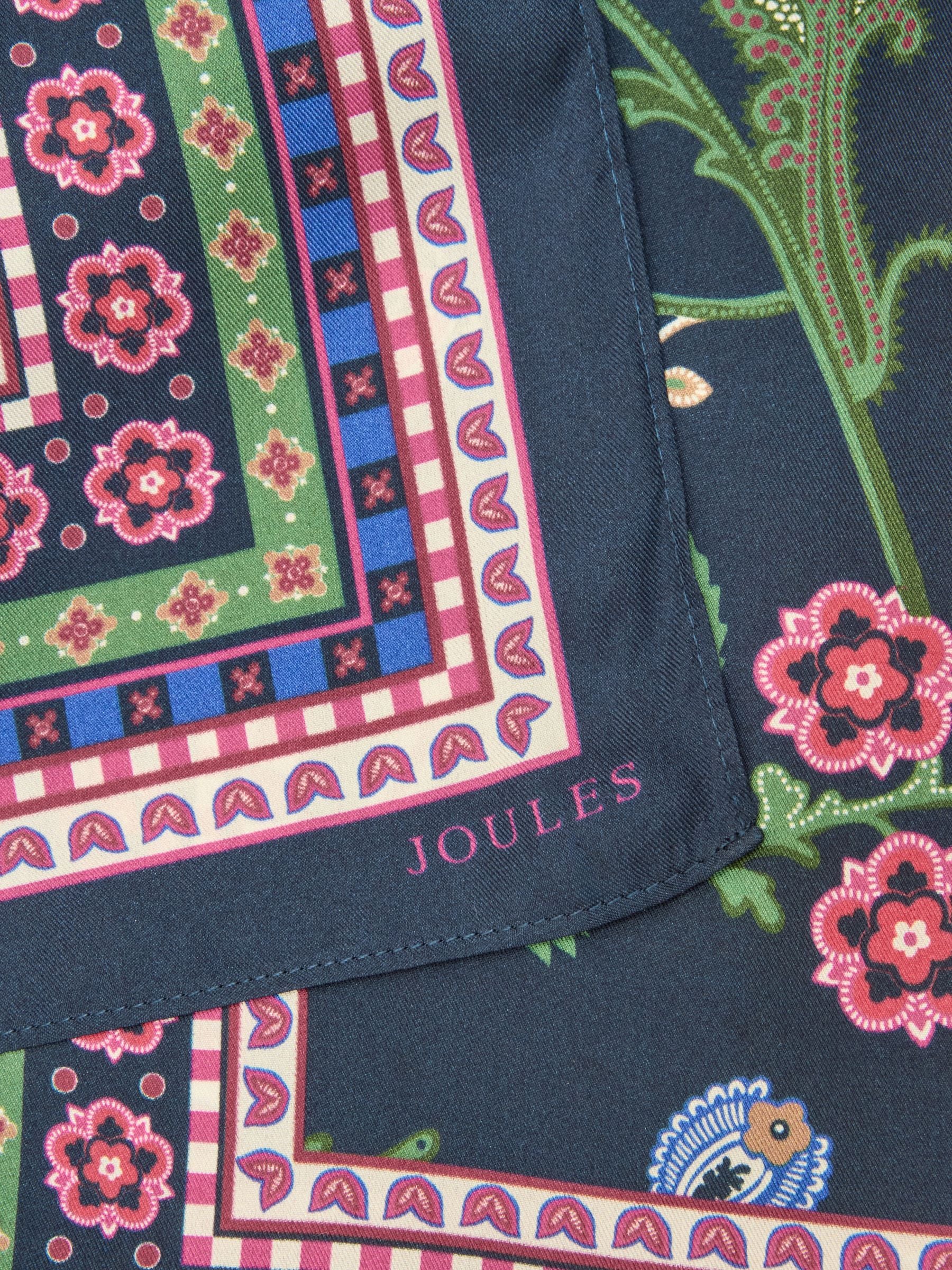 Windsor Navy & Pink Floral 100% Silk Large Rectangle Scarf
