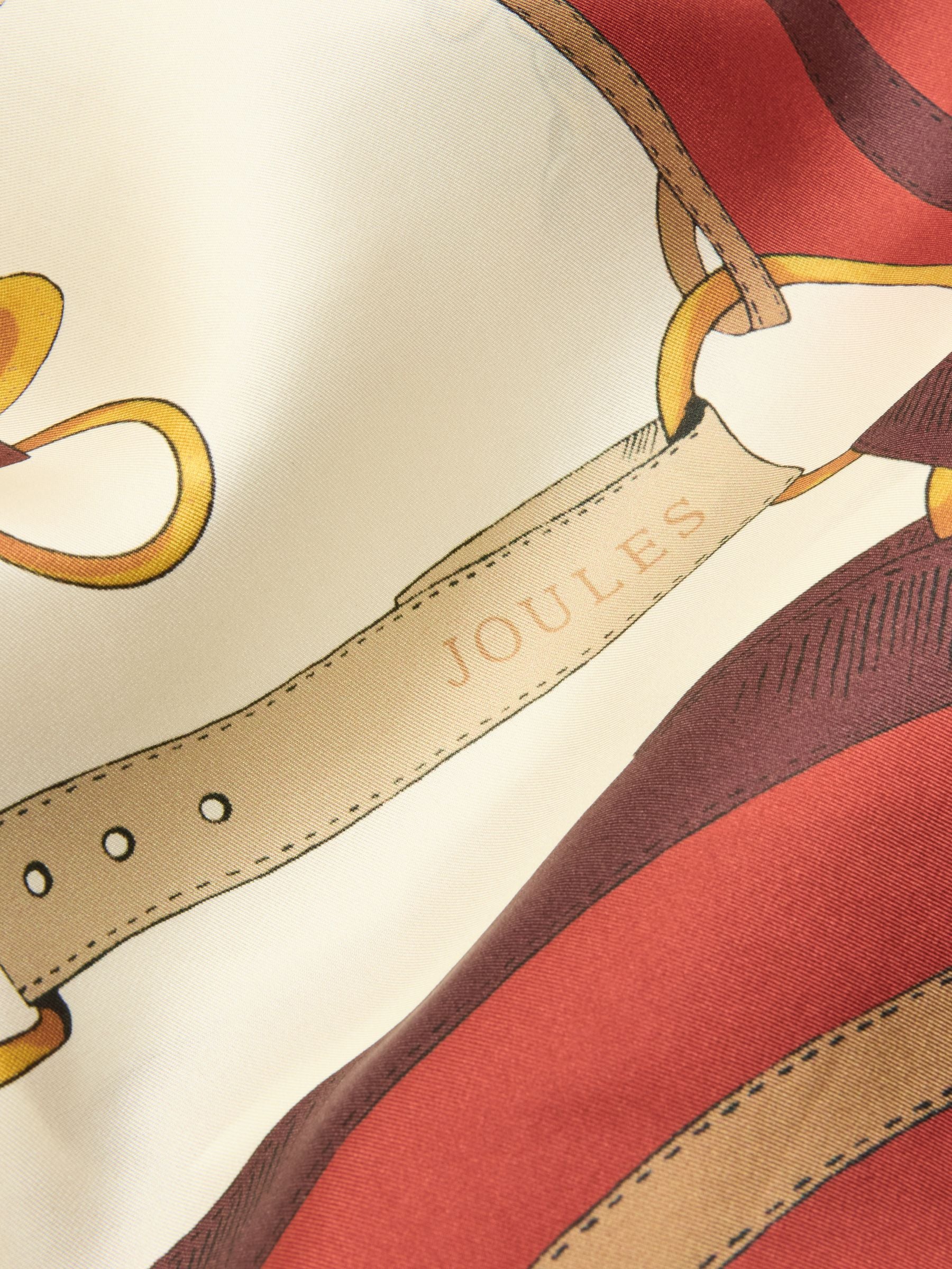 Bloomfield Burnt Orange Bridle Silk Square Scarf