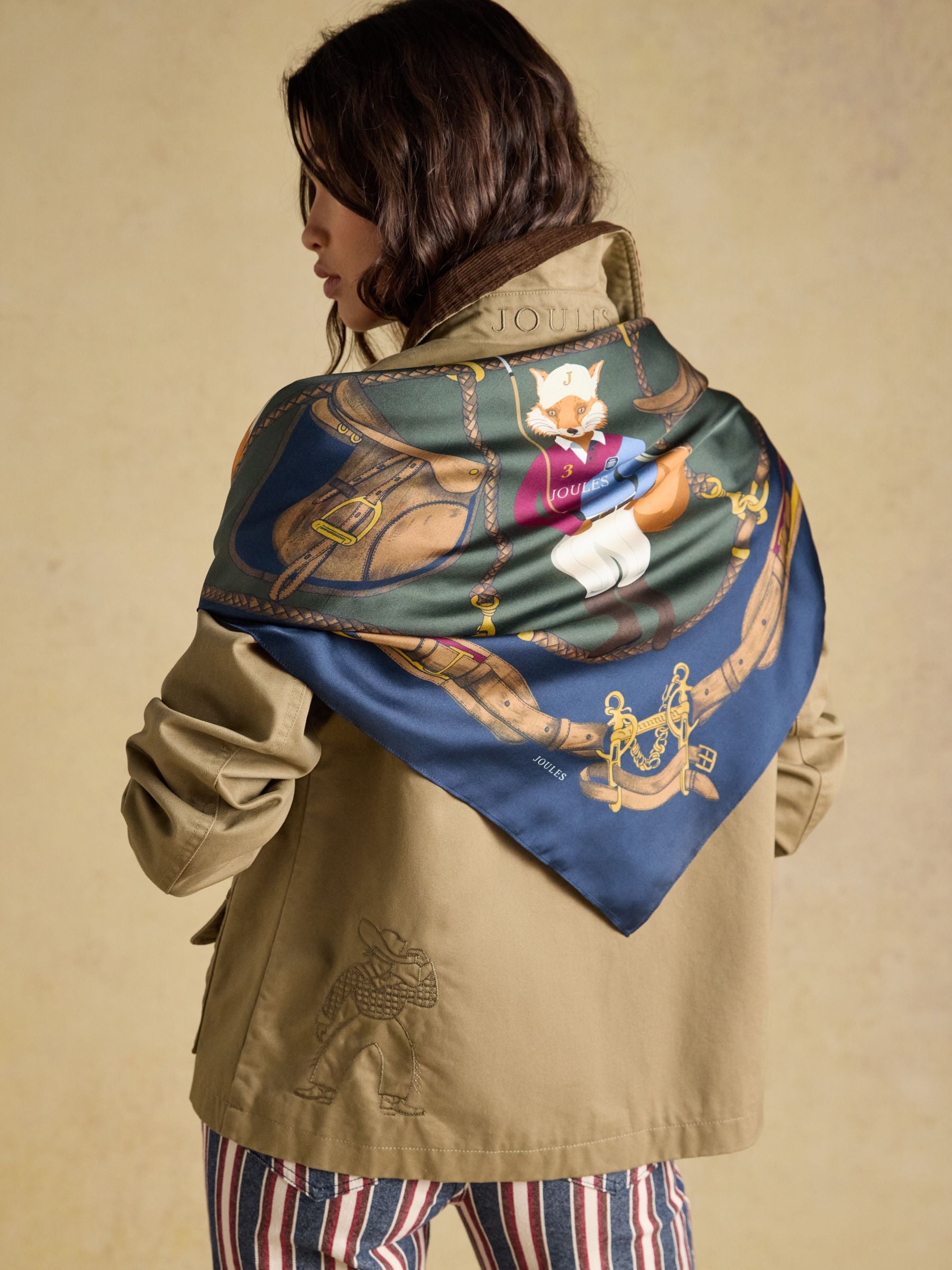 Bloomfield Navy Jonty Silk Square Scarf
