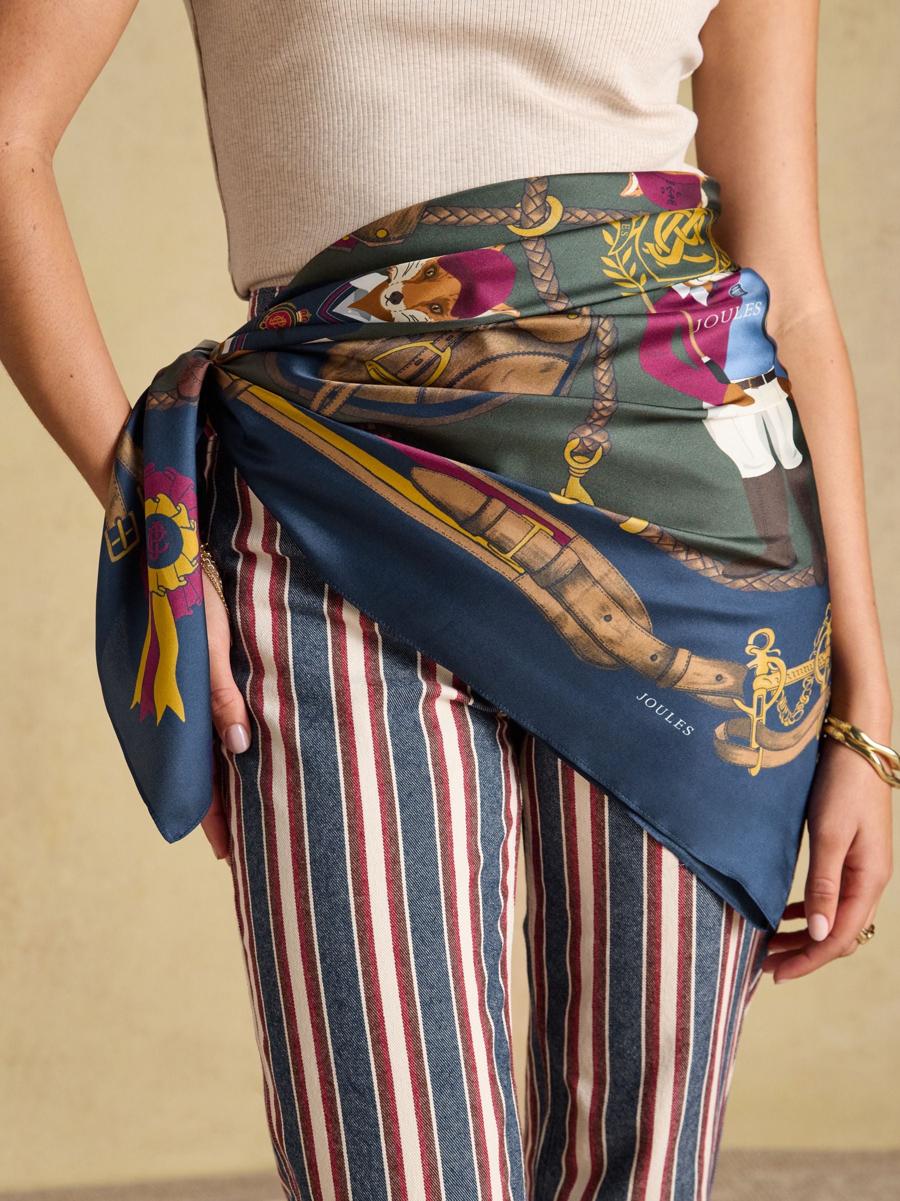 Bloomfield Navy Jonty Silk Square Scarf