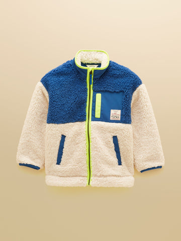 Boys' Billy Cream Zip Through Fleece
