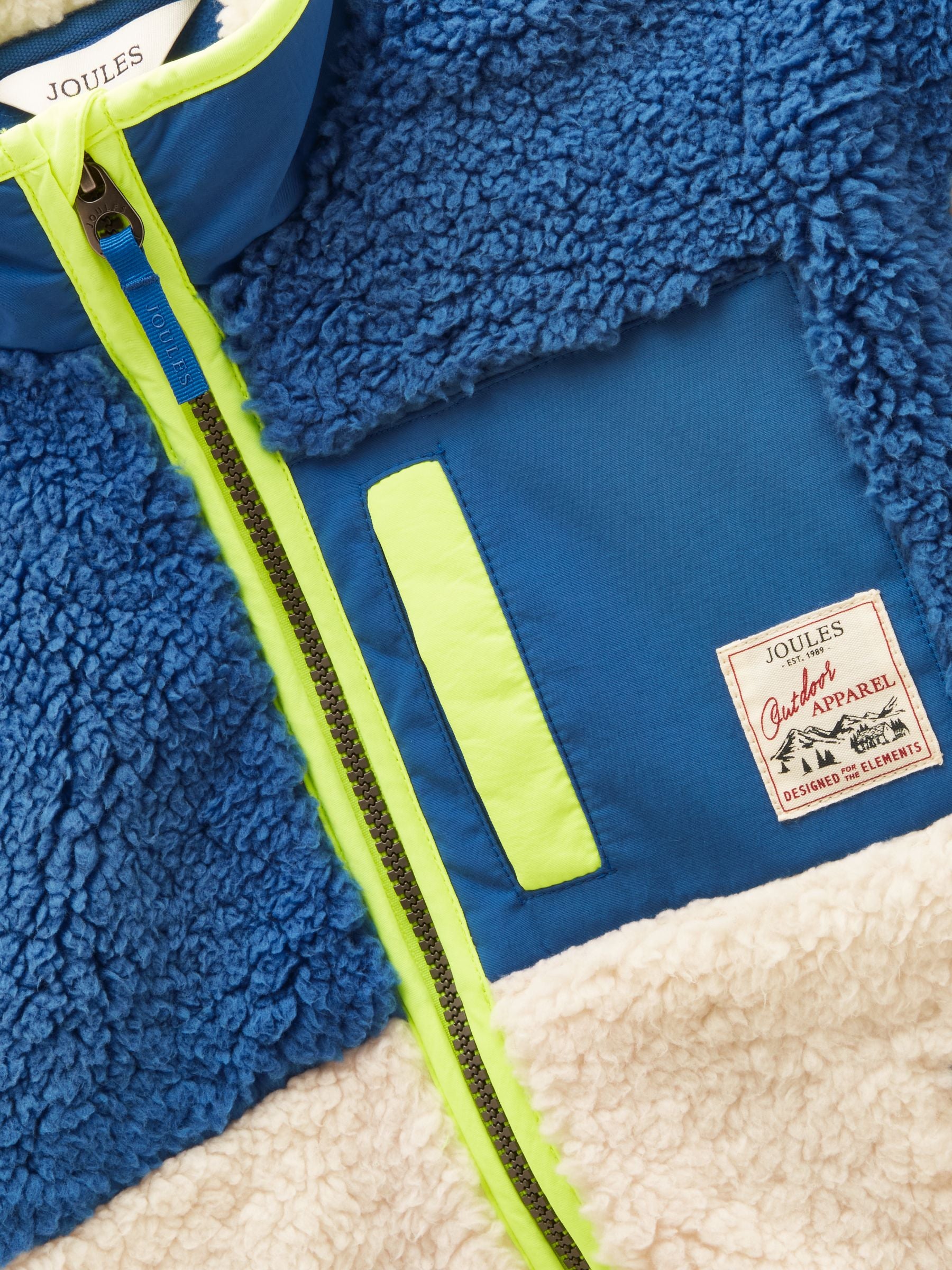 Boys' Billy Cream Zip Through Fleece