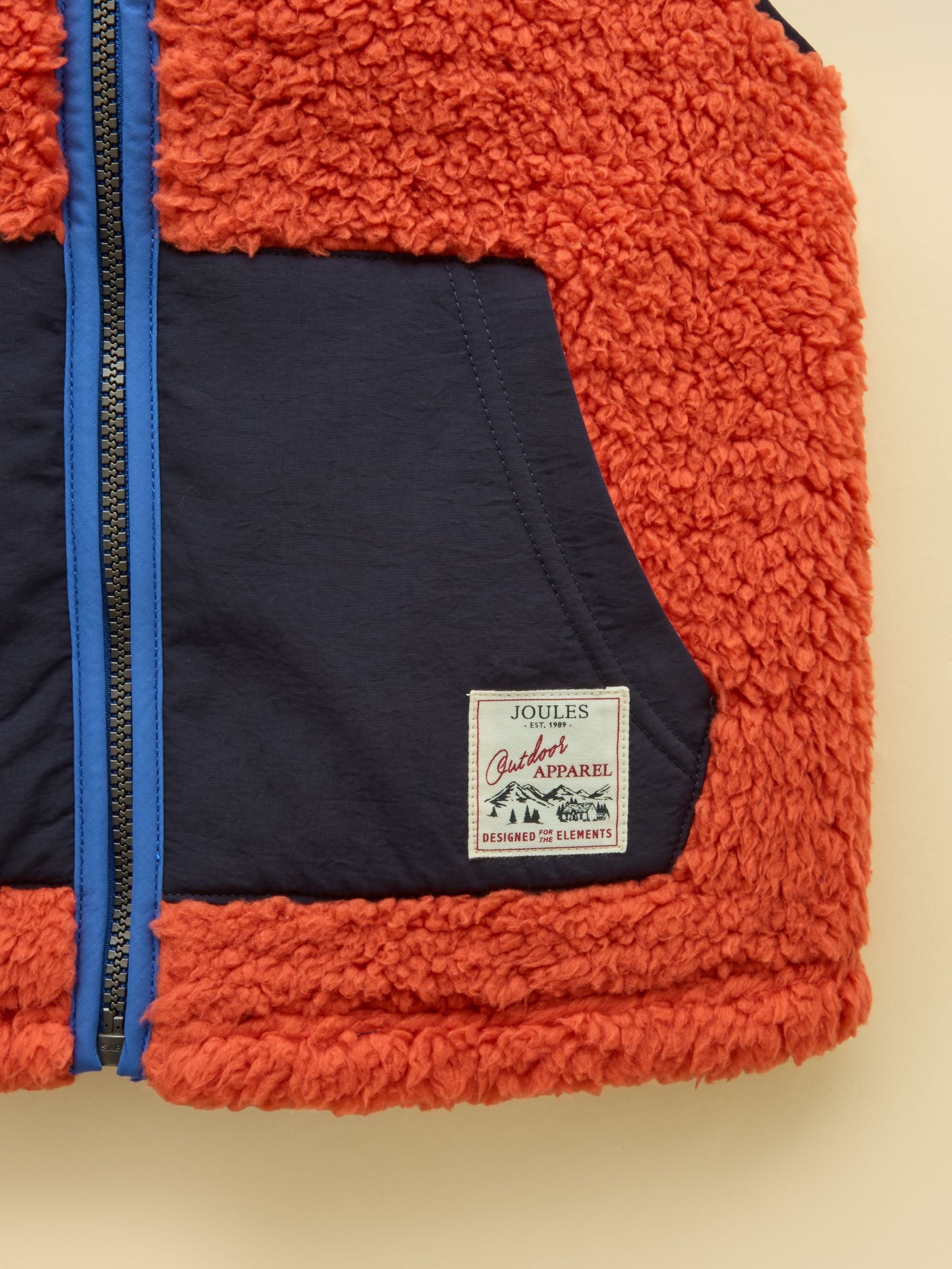Boys' Billy Blue & Orange Fleece Gilet