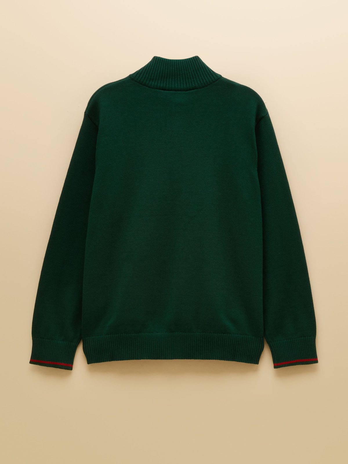 Knit Quarter Zip Jumper - Green